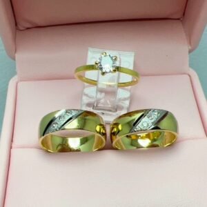 Juego Oro laminado 14k 6mm (3 piezas )