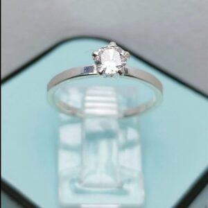 Anillo Solitario Compromiso Plata ley .925