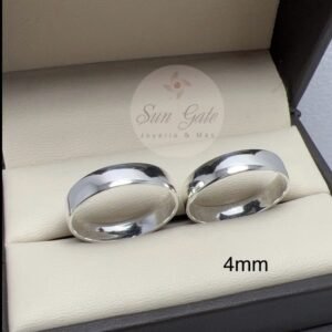 Par de Argollas Plata ley .925 (4mm)