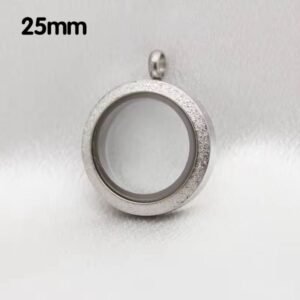 Relicario Locket Diamantado Plateado