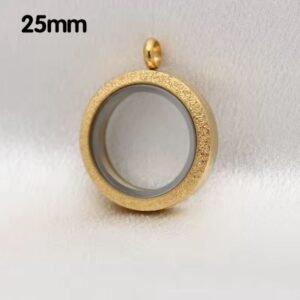 Relicario Locket Diamantado Dorado