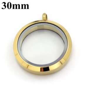 Relicario Locket Liso Dorado