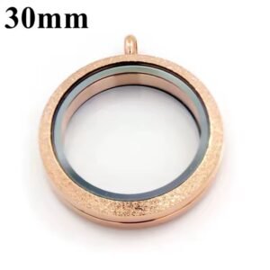 Relicario Locket Diamantado Rose Gold